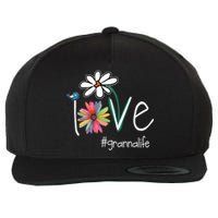 Love Granna Life Art Flower Color Wool Snapback Cap