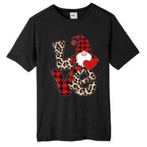 Love Gnomes Leopard Buffalo Plaid Christmas Pajamas Boy Girl Gift Tall Fusion ChromaSoft Performance T-Shirt