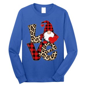 Love Gnomes Leopard Buffalo Plaid Christmas Pajamas Boy Girl Gift Long Sleeve Shirt