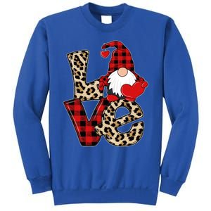 Love Gnomes Leopard Buffalo Plaid Christmas Pajamas Boy Girl Gift Sweatshirt