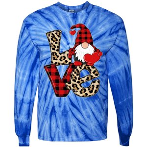 Love Gnomes Leopard Buffalo Plaid Christmas Pajamas Boy Girl Gift Tie-Dye Long Sleeve Shirt