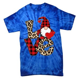 Love Gnomes Leopard Buffalo Plaid Christmas Pajamas Boy Girl Gift Tie-Dye T-Shirt