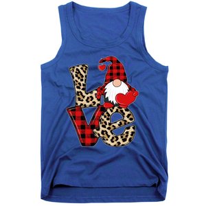 Love Gnomes Leopard Buffalo Plaid Christmas Pajamas Boy Girl Gift Tank Top