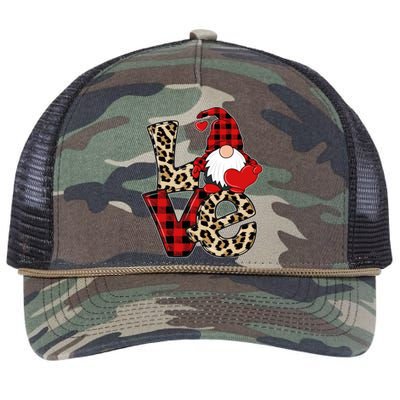 Love Gnomes Leopard Buffalo Plaid Christmas Pajamas Boy Girl Gift Retro Rope Trucker Hat Cap