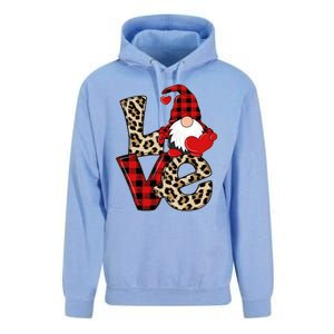 Love Gnomes Leopard Buffalo Plaid Christmas Pajamas Boy Girl Gift Unisex Surf Hoodie