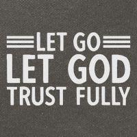 Let Go Let God Trust Fully Biblical Faith Religious Believe Cotton Canvas Backpack