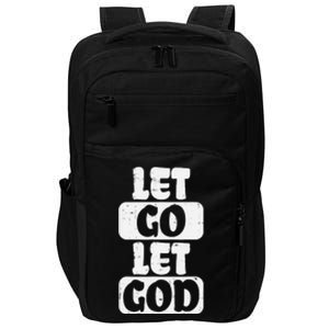 Let Go Let God Jesus Faith Quote Religious Christian Gift Impact Tech Backpack