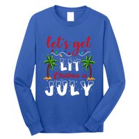 Let's Get Lit Christmas In July Summer Holiday Cute Gift Long Sleeve Shirt