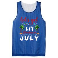 Let's Get Lit Christmas In July Summer Holiday Cute Gift Mesh Reversible Basketball Jersey Tank