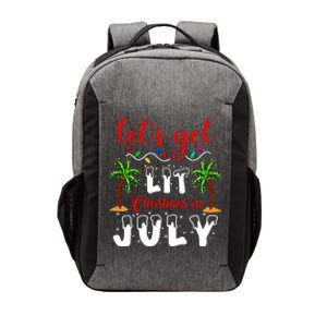 Let's Get Lit Christmas In July Summer Holiday Cute Gift Vector Backpack