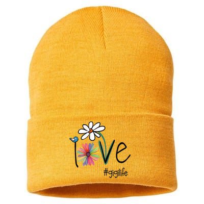 Love Gigi Life Art Flower Sustainable Knit Beanie