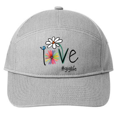 Love Gigi Life Art Flower 7-Panel Snapback Hat