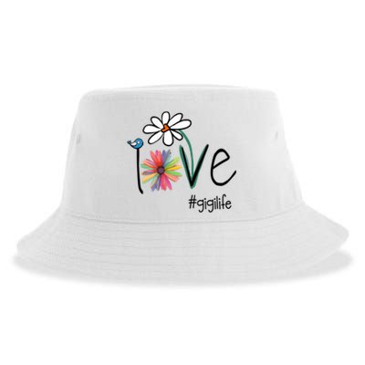 Love Gigi Life Art Flower Sustainable Bucket Hat