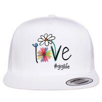 Love Gigi Life Art Flower Flat Bill Trucker Hat