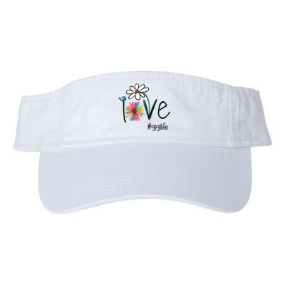 Love Gigi Life Art Flower Valucap Bio-Washed Visor