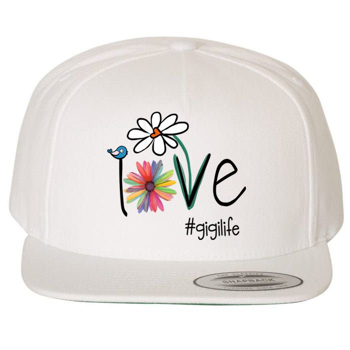 Love Gigi Life Art Flower Wool Snapback Cap