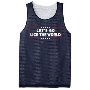 Let's Go Lick The World, Let's Get It Done Funny Joe Biden Mesh Reversible Basketball Jersey Tank