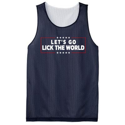 Let's Go Lick The World, Let's Get It Done Funny Joe Biden Mesh Reversible Basketball Jersey Tank