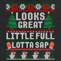 Looks Great Little Full Lotta Sap Tee Christmas Vacation 7 Panel Mesh Trucker Snapback Hat