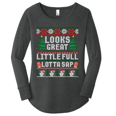 Looks Great Little Full Lotta Sap Tee Christmas Vacation Women's Perfect Tri Tunic Long Sleeve Shirt