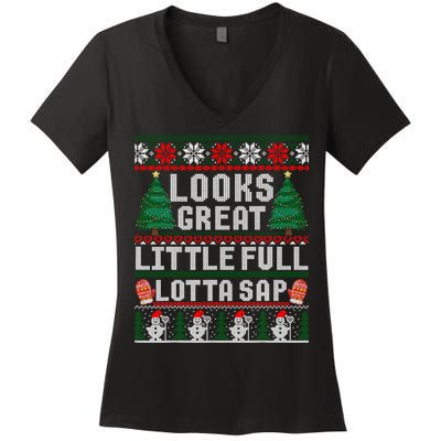 Looks Great Little Full Lotta Sap Tee Christmas Vacation Women's V-Neck T-Shirt