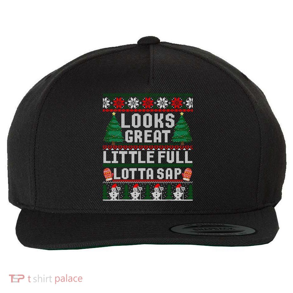 Looks Great Little Full Lotta Sap Tee Christmas Vacation Wool Snapback Cap