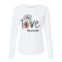 Love Grandma Life Art Flower Womens Cotton Relaxed Long Sleeve T-Shirt