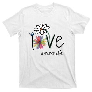 Love Grandma Life Art Flower T-Shirt