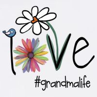 Love Grandma Life Art Flower Beanie