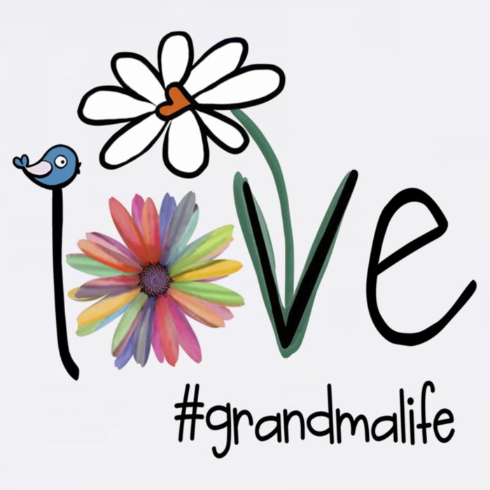 Love Grandma Life Art Flower Beanie