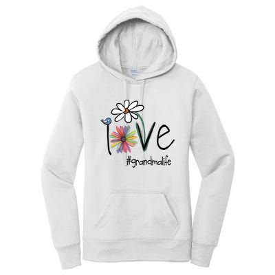 Love Grandma Life Art Flower Women's Pullover Hoodie