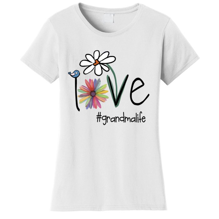 Love Grandma Life Art Flower Women's T-Shirt