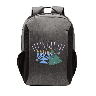 LetS Get Lit Chrismukkah Hanukkah Christmas Matching Family Vector Backpack