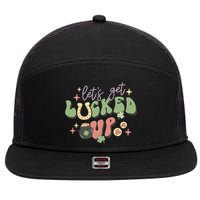 Lets Get Lucked Up Cute St Patricks Day 7 Panel Mesh Trucker Snapback Hat