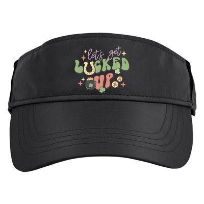 Lets Get Lucked Up Cute St Patricks Day Adult Drive Performance Visor