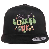 Lets Get Lucked Up Cute St Patricks Day Flat Bill Trucker Hat