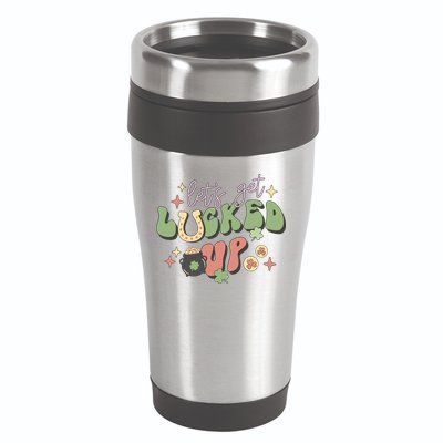 Lets Get Lucked Up Cute St Patricks Day 16oz Travel Tumbler