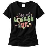 Lets Get Lucked Up Cute St Patricks Day Womens T-Shirt