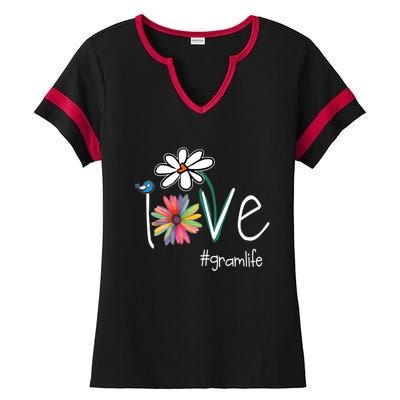 Love Gram Life Art Flower Color Ladies Halftime Notch Neck Tee