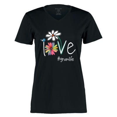 Love Gram Life Art Flower Color Women's Momentum V-Neck T-Shirt