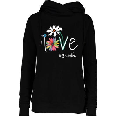 Love Gram Life Art Flower Color Womens Funnel Neck Pullover Hood