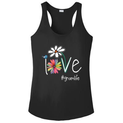 Love Gram Life Art Flower Color Ladies PosiCharge Competitor Racerback Tank