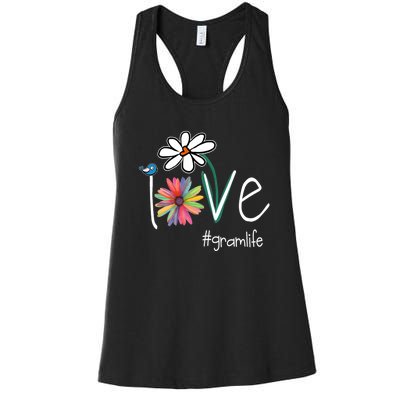 Love Gram Life Art Flower Color Women's Racerback Tank