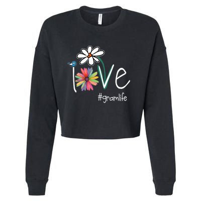 Love Gram Life Art Flower Color Cropped Pullover Crew