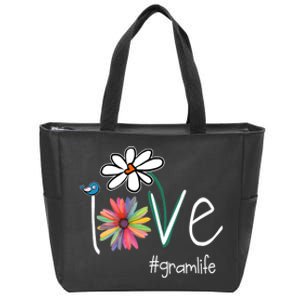 Love Gram Life Art Flower Color Zip Tote Bag