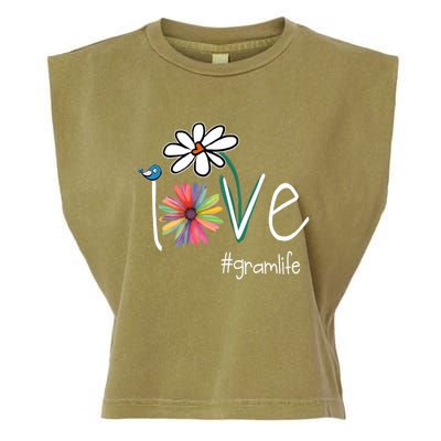 Love Gram Life Art Flower Color Garment-Dyed Women's Muscle Tee