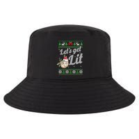 Let's Get Lit Funny Sloth Christmas Funny Sloth Lovers Meaningful Gift Cool Comfort Performance Bucket Hat