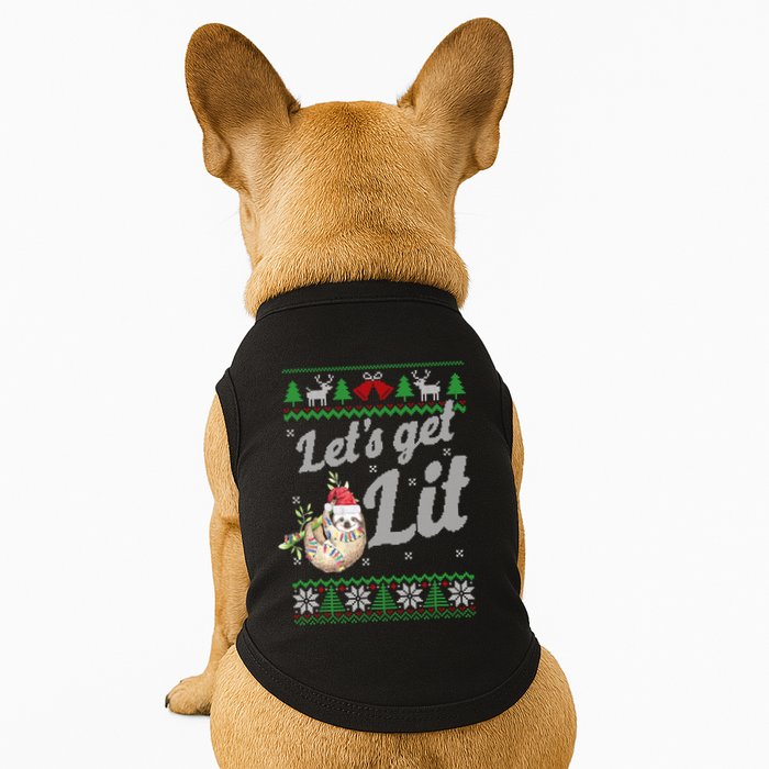 Let's Get Lit Funny Sloth Christmas Funny Sloth Lovers Meaningful Gift Doggie Tank