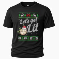Let's Get Lit Funny Sloth Christmas Funny Sloth Lovers Meaningful Gift Performance Shirt