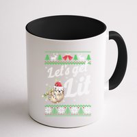 Let's Get Lit Funny Sloth Christmas Funny Sloth Lovers Meaningful Gift Mug